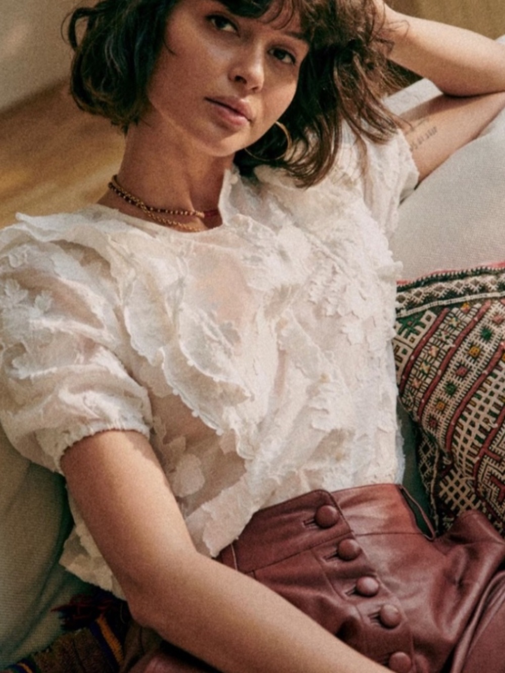 Sezane Jordanna Blouse US 4 / UK 8 NWT